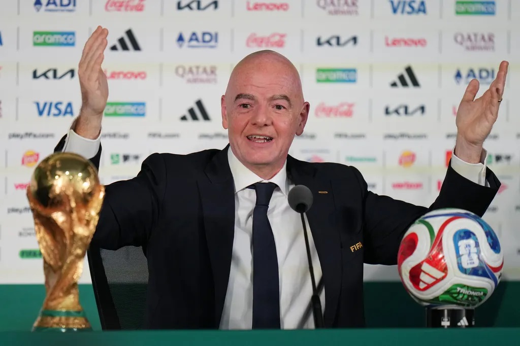 FIFA主席英凡提諾。 美聯社.jpg